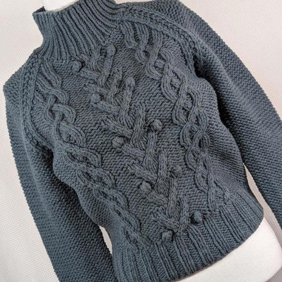 J. Crew Sweaters - NWOT! J. CREW! WOOL! HAND KNIT PALE SAGE GREEN/BLUE TURTLENECK SWEATER! SZ M
